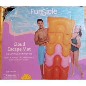 Funsicle 6 ft Cloud Escape Inflatable Water Lounge Mat - Open Box